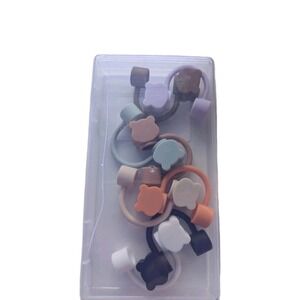 8 PCS Straw Cover for Stanley Cup Silicone‎ Straw Covers Cap Bears  Brown  40 Oz